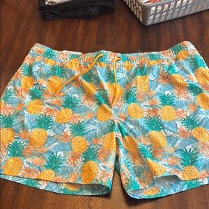 NWT Yellow and Blue SWIM Shorts with Tropical Vibe